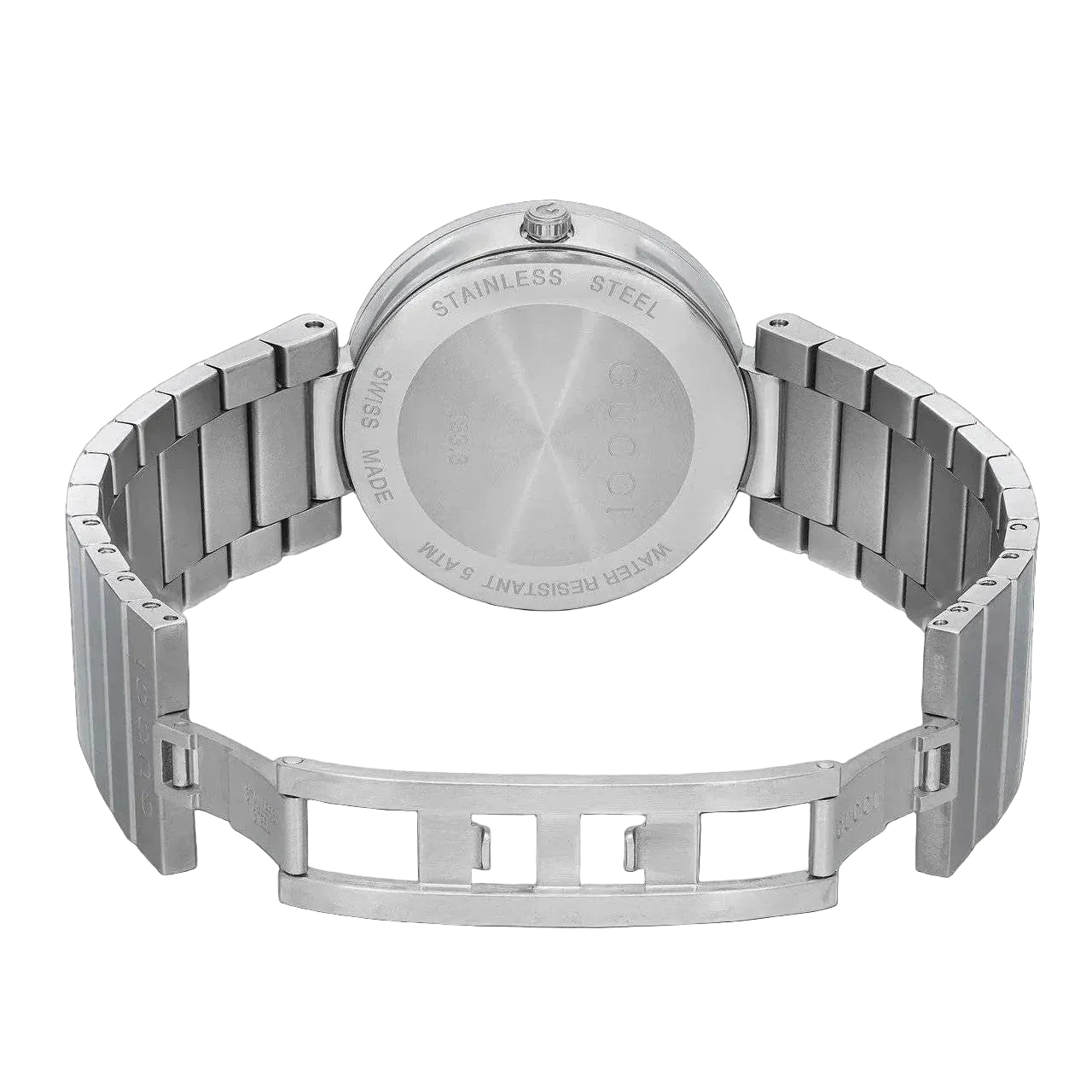 Gucci Women’s Swiss Made Quartz Silver Stainless Steel Black Dial 37mm Watch YA133307