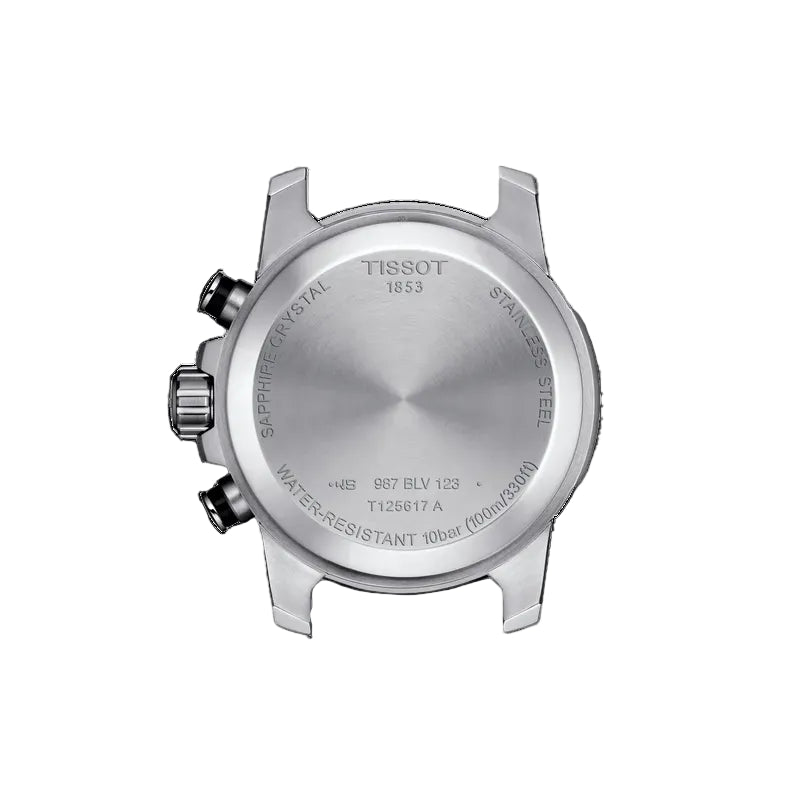 TISSOT Men’s Quartz Swiss-Made Silver Stainless Steel Black Dial 45mm Watch T125.617.11.051.00