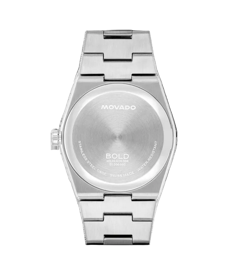 Movado Men’s Swiss Made Quartz BOLD Two Tone Rose Gold Stainless Steel Black Dial 40mm Watch 3600972