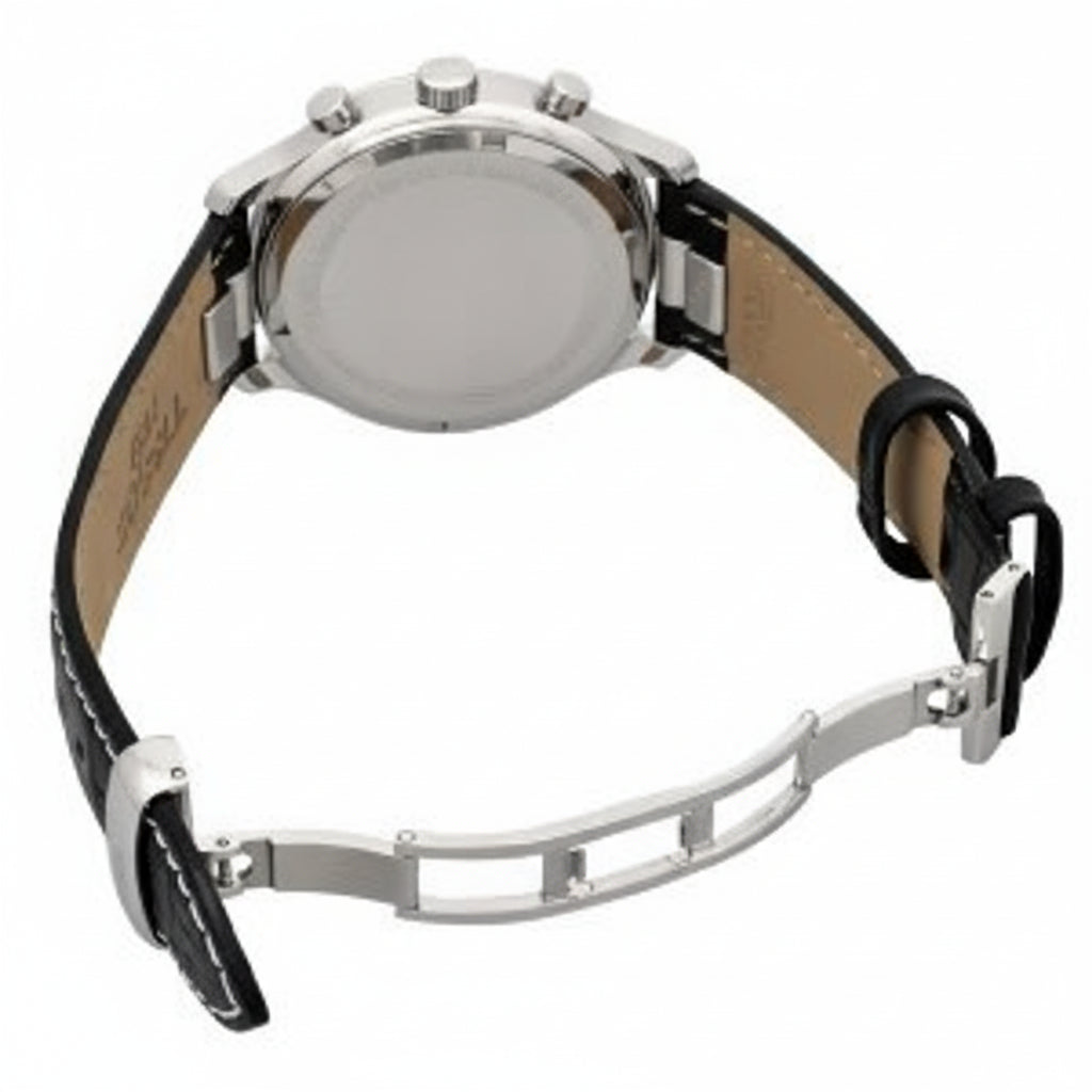 TISSOT Men’s Quartz Swiss Made Brown Leather Strap White Dial 42mm Watch T063.617.16.037.00