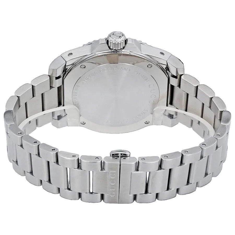 Gucci Men’s Swiss Made Quartz Stainless Steel Black Dial 45mm Watch YA136208