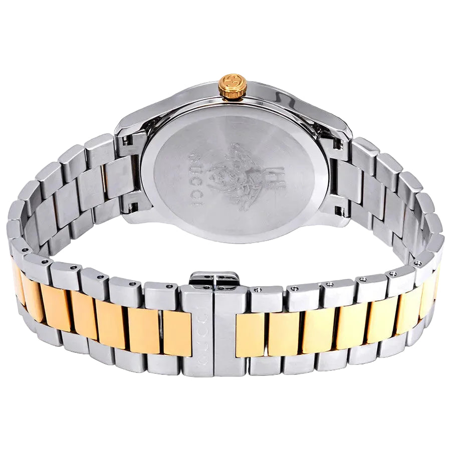 Gucci Unisex Swiss Made Quartz Stainless Steel Silver Dial 38mm Watch YA1264075