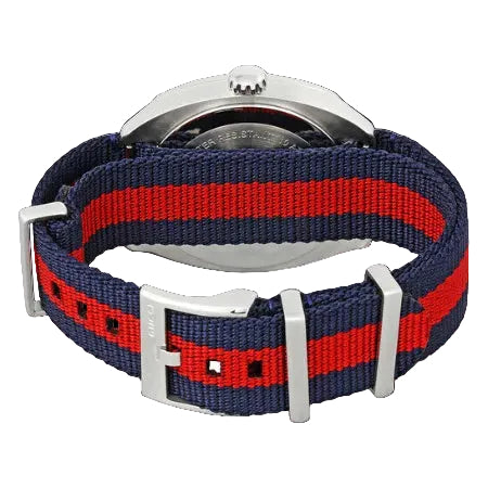 Gucci Men’s Swiss Made Quartz Nylon Strap Blue Dial 41mm Watch YA142304