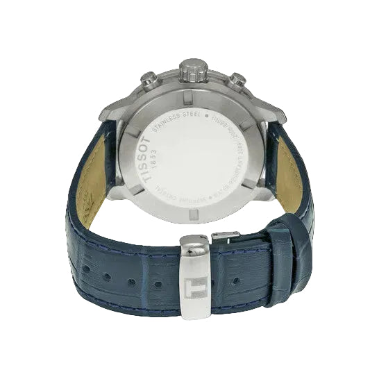 TISSOT Men’s Quartz Swiss Made Blue Leather Strap Blue Dial 42mm Watch T055.417.16.047.00