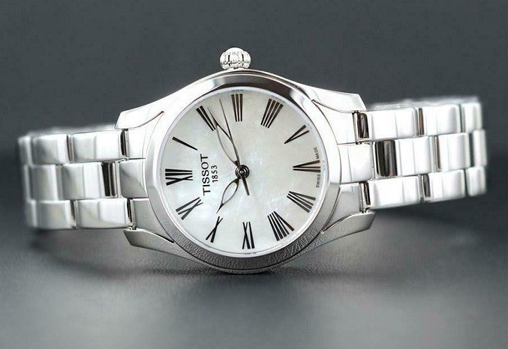 TISSOT Women's Swiss Made Quartz Stainless Steel White Dial 40mm Watch T112.210.11.113.00