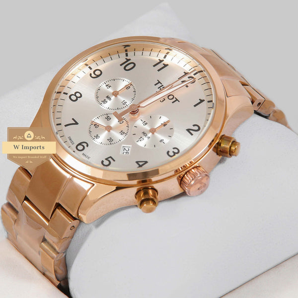 Latest Collection Chronograph Rose Gold With White Dial