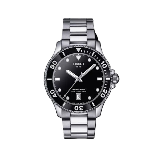 TISSOT Men’s Swiss Made Quartz Silver Stainless Steel Black Dial 40mm Watch T120.410.11.051.00