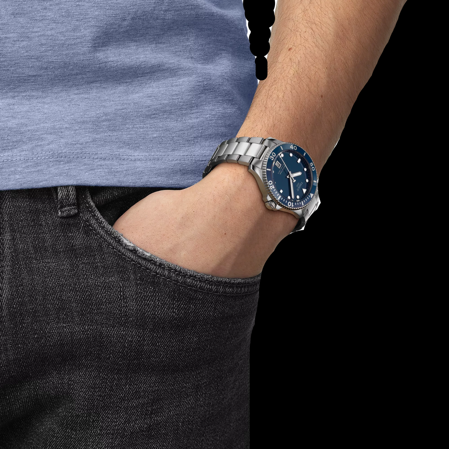 TISSOT Men’s Swiss Made Quartz Silver Stainless Steel Blue Dial 40mm Watch T120.410.11.041.00 ₨144,900
