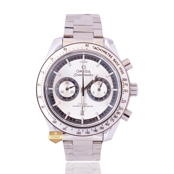 NEW LATEST CHRONOGRAPH COLLECTION SILVER WITH WHITE DIAL & CHAIN WATCH