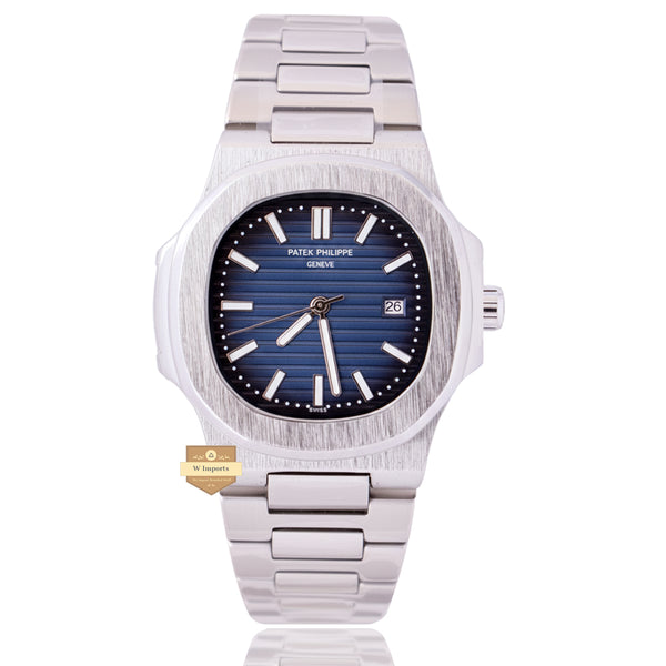 NEW LATEST COLLECTION  SILVER WITH BLUE DAIL CHAIN WATCH