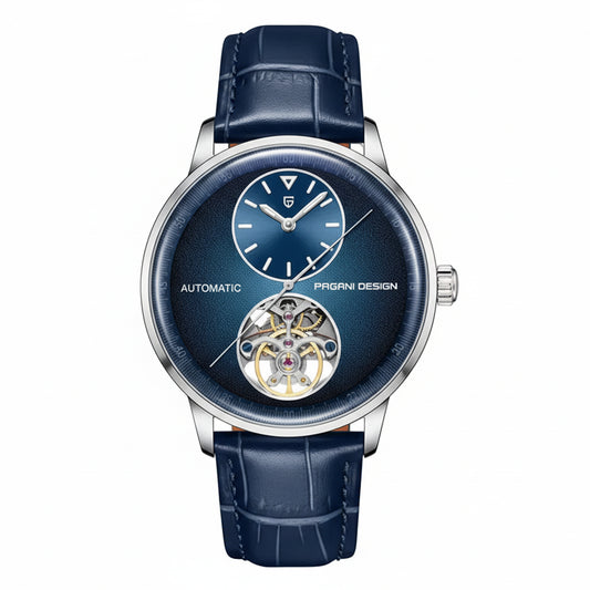 PAGANI DESIGN MEN'S WATCH STAINLESS STEEL CASE BLUE AUTOMATIC BLUE DAIL WATCH SKU-1796