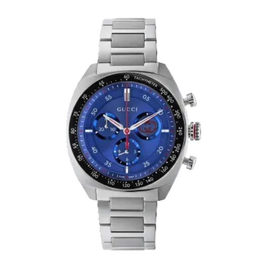 Gucci Men’s Swiss Made Quartz Stainless Steel Blue Dial 41mm Watch YA142317