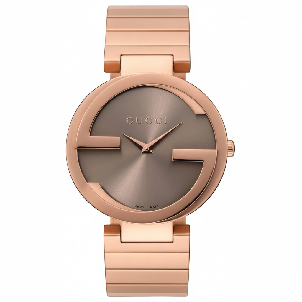 Gucci Men’s Swiss Made Quartz Brown Stainless Steel Brown Sun Brushed Dial 42mm Watch YA133211