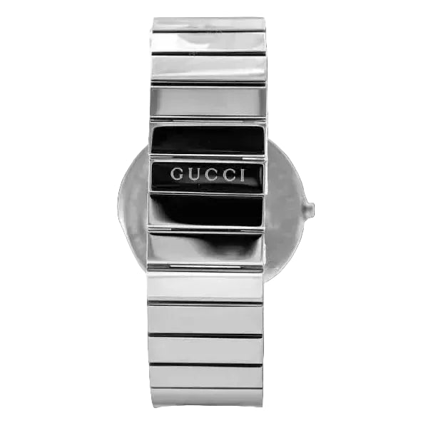Gucci Women’s Swiss Made Quartz Silver Stainless Steel Black Dial 37mm Watch YA133307