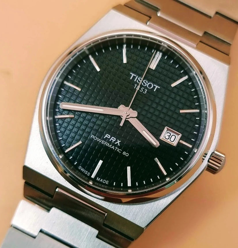 TISSOT PRX Men’s Swiss Made Powermatic Silver Stainless Steel Green Dial 40mm Watch T137.407.11.091.00