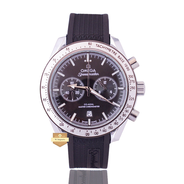 NEW LATEST CHRONOGRAPH COLLECTION SILVER WITH BLACK DIAL & SILICON STRAP WATCH