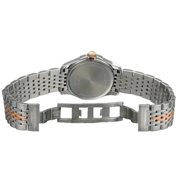 Gucci Women’s Swiss Made Quartz Stainless Steel Black Dial 27mm Watch YA126512