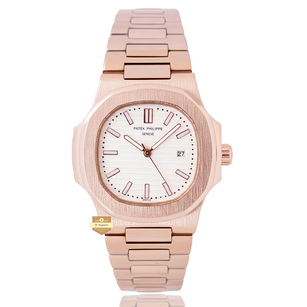 NEW LATEST COLLECTION  ROSE GOLDEN WITH WHITE DAIL CHAIN WATCH