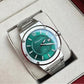 Ferragamo Men’s Swiss Made Quartz Silver Stainless Steel Green Dial 44mm Watch SFHY00621