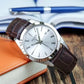 TISSOT Men’s Swiss Made Quartz Brown Leather Strap Silver Dial 40mm Watch T127.410.16.031.01