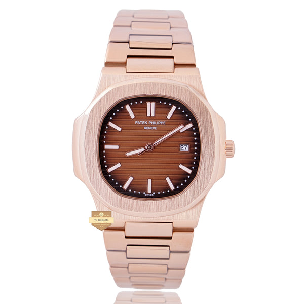 NEW LATEST COLLECTION  ROSE GOLDEN  WITH BROWN DAIL CHAIN WATCH