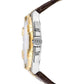 Maurice Lacroix Men’s Quartz Swiss Made Brown Leather Strap Silver Dial 44mm Watch AI1018-PVY11-132-1