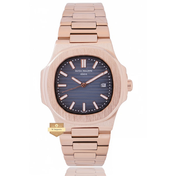 NEW LATEST COLLECTION  ROSE GOLD WITH BLUE DAIL CHAIN WATCH