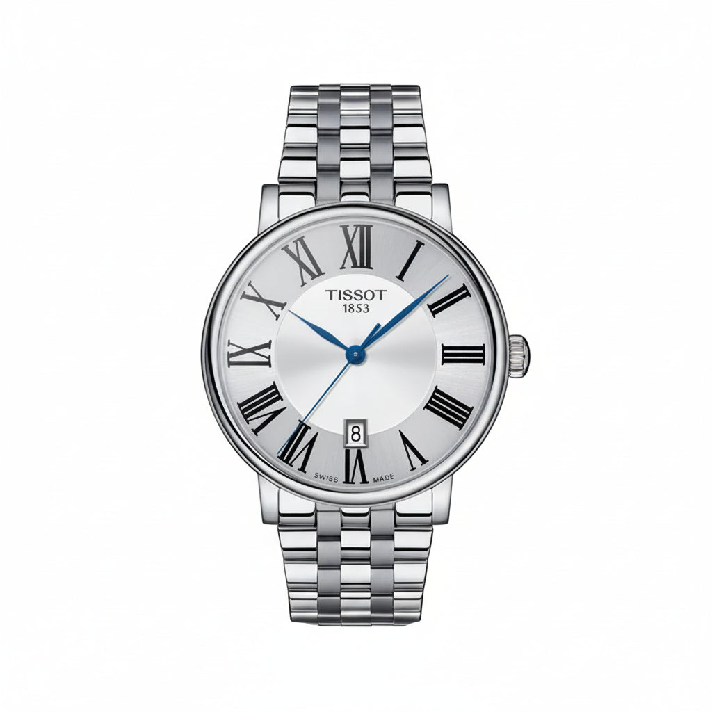 TISSOT Men’s Quartz Swiss Made Stainless Steel Silver Dial 40mm Watch T122.410.11.033.00