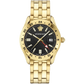 Versace Men’s GRECA GMT Quartz Swiss Made Gold Stainless Steel Black Dial 41mm Watch VE7C00723