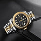 PAGANI DESIGN DATEJUST MODE AUTOMATIC MACHINE TWO TONE STAINLESS STEEL CHAIN WATCH SKU-PD-1645