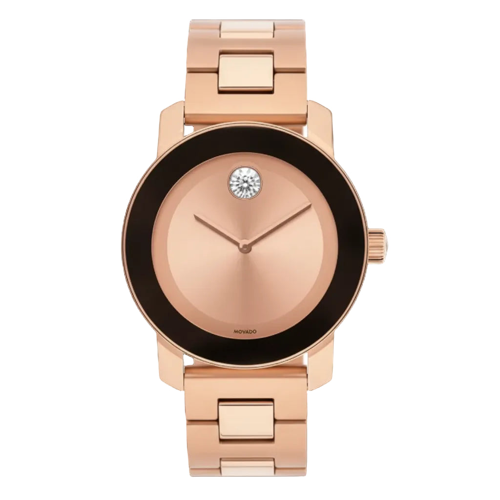 Movado Women’s Swiss Made Quartz Rose Gold Stainless Steel Rose Gold Dial 36mm Watch 3600086