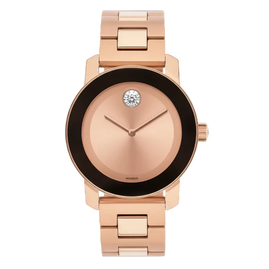 Movado Women’s Swiss Made Quartz Rose Gold Stainless Steel Rose Gold Dial 36mm Watch 3600086