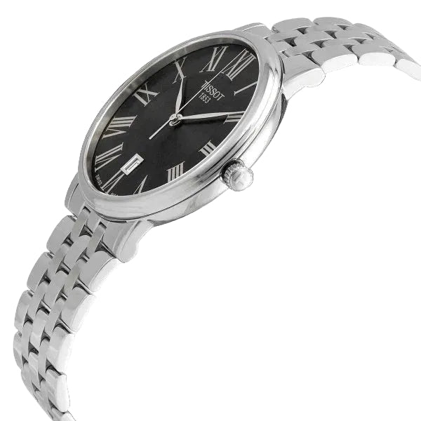 TISSOT Men’s Quartz Swiss Made Silver Stainless Steel Black Dial 40mm Watch T122.410.11.053.00