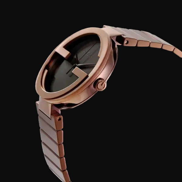 Gucci Men’s Swiss Made Quartz Brown Stainless Steel Brown Sun Brushed Dial 42mm Watch YA133211