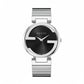 Gucci Women’s Swiss Made Quartz Silver Stainless Steel Black Dial 37mm Watch YA133307