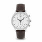 TISSOT Men’s Quartz Swiss Made Brown Leather Strap White Dial 42mm Watch T063.617.16.037.00