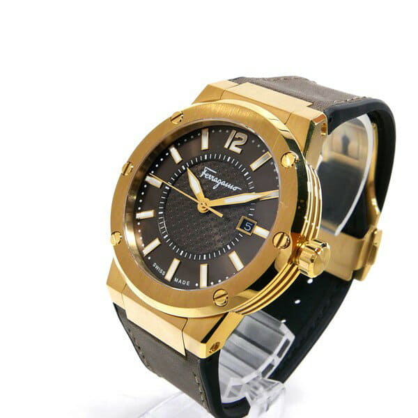 Ferragamo Men’s Swiss Made Quartz Grey Silicone Strap Grey Dial 44mm Watch SFHY01621