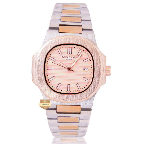 NEW LATEST COLLECTION  TWO TONE ROSE GOLD WITH ROSE DAIL CHAIN WATCH
