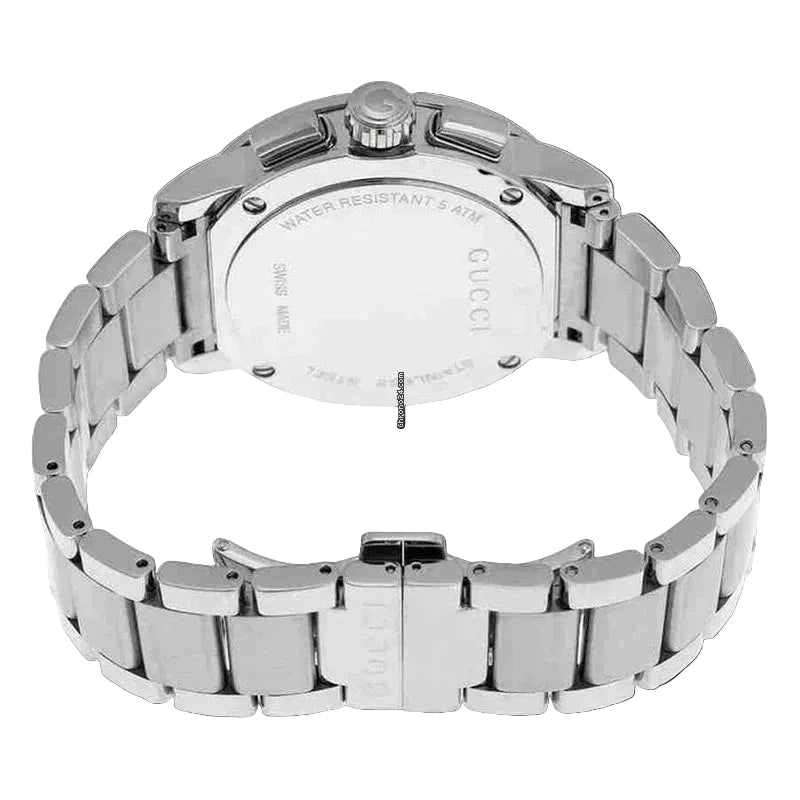 Gucci Men’s Swiss Made Quartz Stainless Steel Silver Dial 44mm Watch YA101204