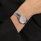 Gucci Women’s Swiss Made Quartz Silver Stainless Steel Mother OF Pearl Pink Stone Dail 29mm Watch YA1265062