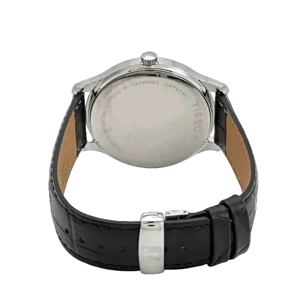 TISSOT Men’s Swiss Made Quartz Black Leather Strap Blue Dial 42mm Watch T063.610.16.047.00