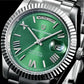 PAGANI DESIGN MEN'S DAYNDATE SILVER STAINLESS STEEL AUTOMATIC 36MM CHAIN WATCH SKU-PD1752