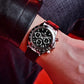 PAGANI DESIGN MEN'S WATCH CHRONOGRAPH SILVER STAINLESS STEEL BLACK DAIL BLACK SILICON STRAP WATCH SKU-PD-1664