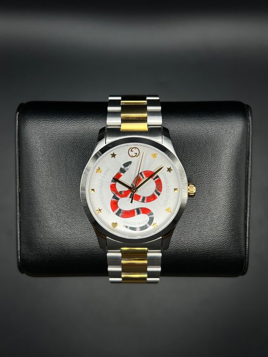 Gucci Unisex Swiss Made Quartz Stainless Steel Silver Dial 38mm Watch YA1264075