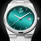 Movado Men’s Swiss Made Quartz BOLD Stainless Steel Green Sunray Dial 40mm Watch 3601222