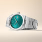Movado Men’s Swiss Made Quartz BOLD Stainless Steel Green Sunray Dial 40mm Watch 3601222