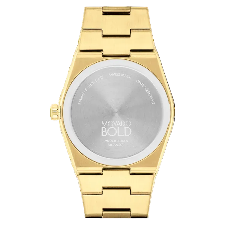 Movado Men’s Swiss Made Quartz BOLD Stainless Steel Black Dial 40mm Watch 3601223