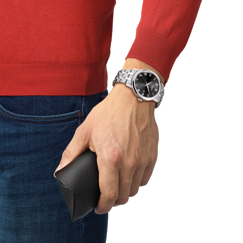 TISSOT Men's Swiss Made Quartz Stainless Steel Black Dail Date 42mm Watch T129.410.11.053.00