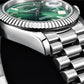 PAGANI DESIGN MEN'S DAYNDATE SILVER STAINLESS STEEL AUTOMATIC 36MM CHAIN WATCH SKU-PD1752