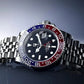 PAGANI DESIGN MEN'S WATCH GMT SILVER JUBILEE STAINLESS STEEL AUTOMATIC BLACK DAIL PEPSI WATCH SKU-